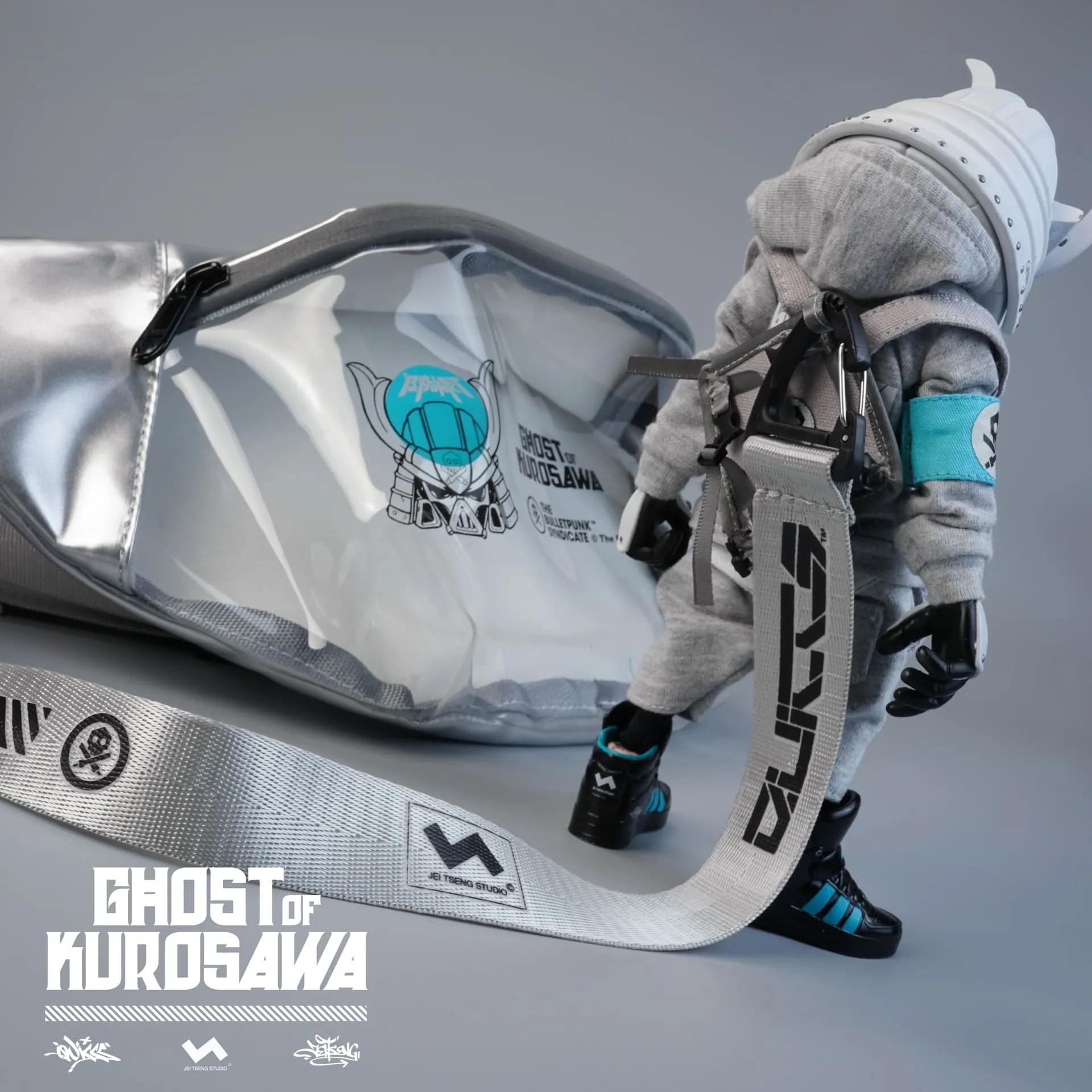 1:8 GHOST OF KUROSAWA ACTION FIGURES 8" 2GO Series #2 Kurosawa Original Black   Kurosawa White Ghost