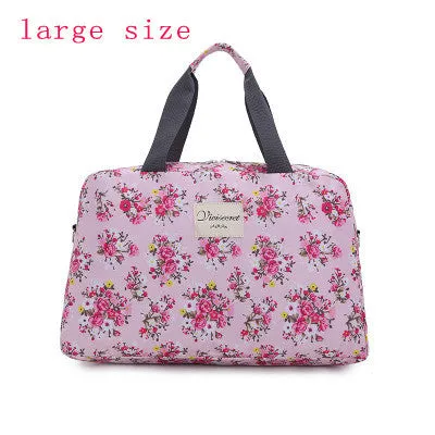 2016 New Fashion Women's Travel Bags Luggage Handbag Floral Print Women Travel Tote Bags Large Capacity PT558