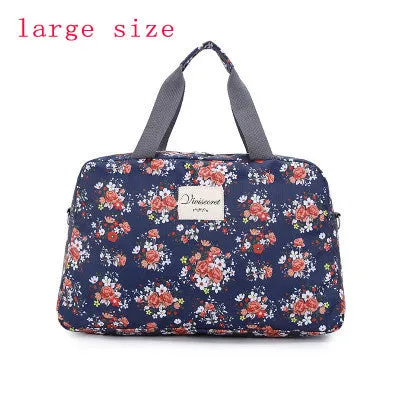 2016 New Fashion Women's Travel Bags Luggage Handbag Floral Print Women Travel Tote Bags Large Capacity PT558