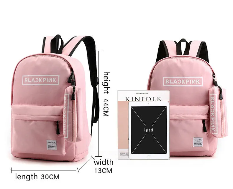 2020 Hot Black Pink Travel Backpack Set