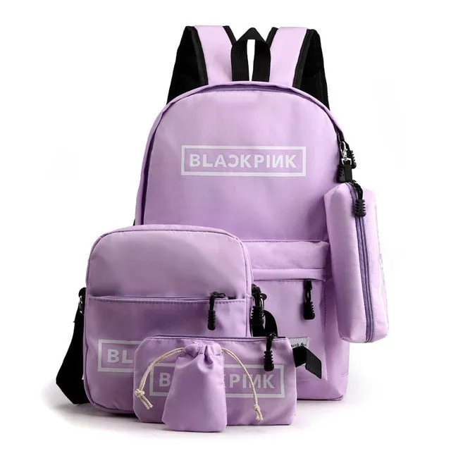 2020 Hot Black Pink Travel Backpack Set