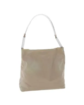 Beige Nylon Shoulder Bag