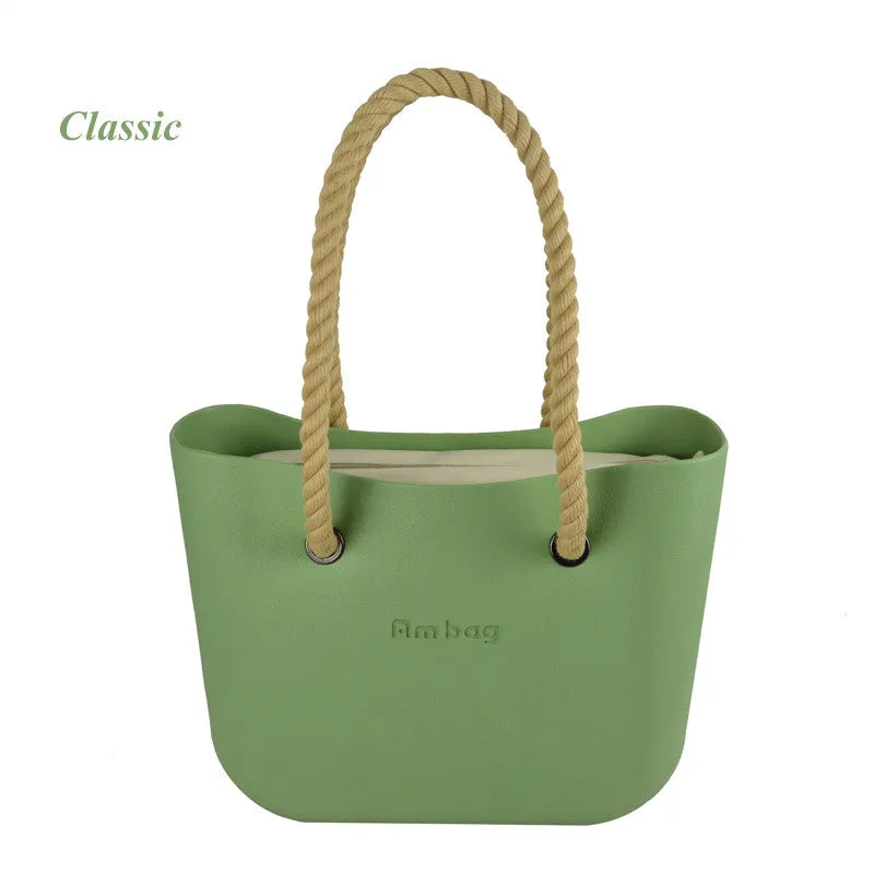 Big size Classic women's bags fashion  obag style AMbag with insert handles O lady EVA Silicon Rubber Waterproof bag  DIY