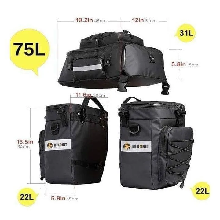 BIKONIT Pannier Bag Set 3 in 1