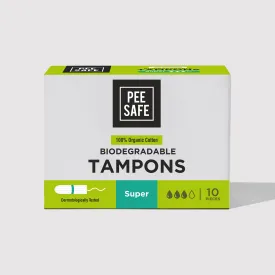 Biodegradable Tampons- Super (10 Tampons)