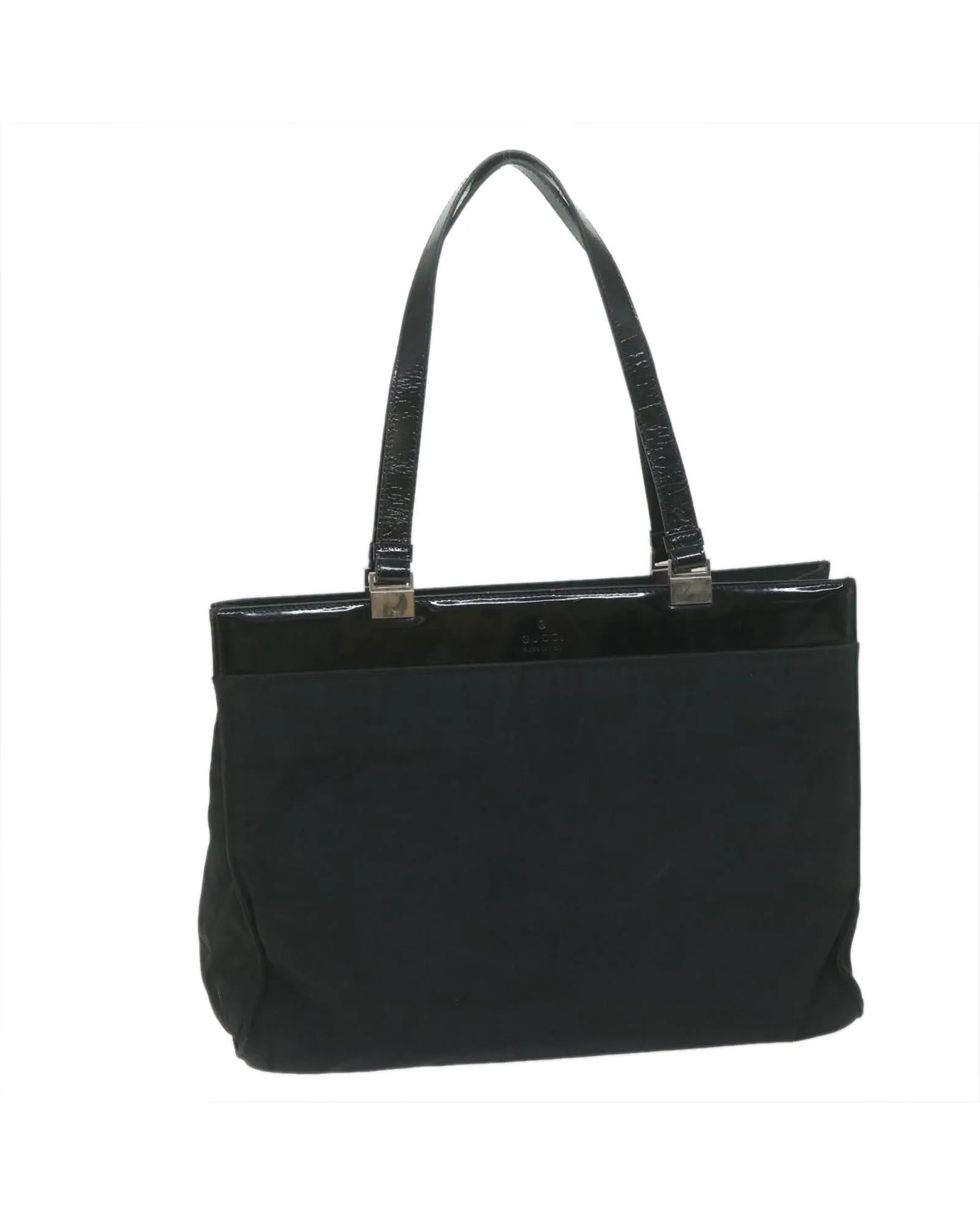 Black Canvas Tote Bag with Accessories Made in Italy