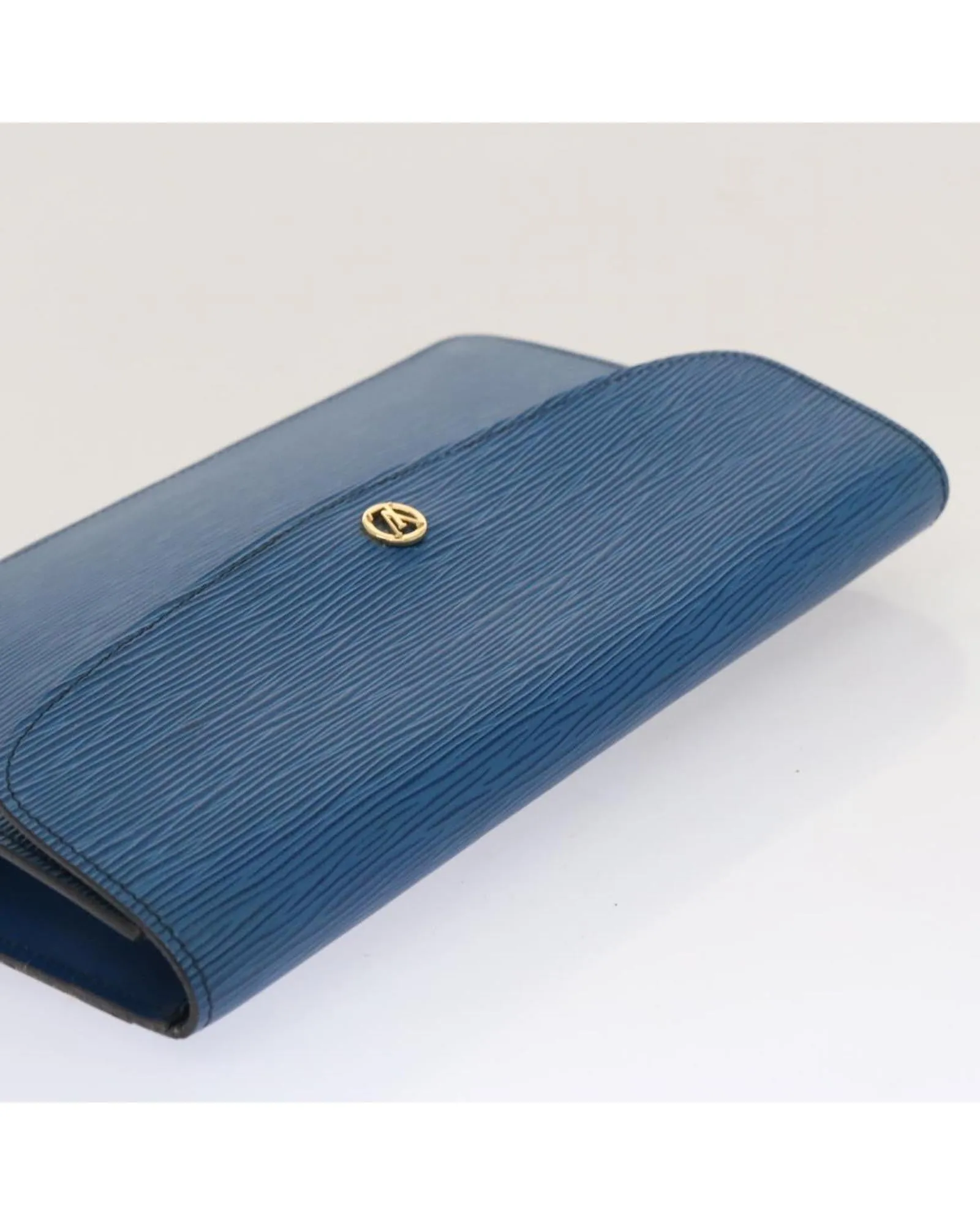 Blue Epi Leather Clutch Bag with Accessories - Rank BC