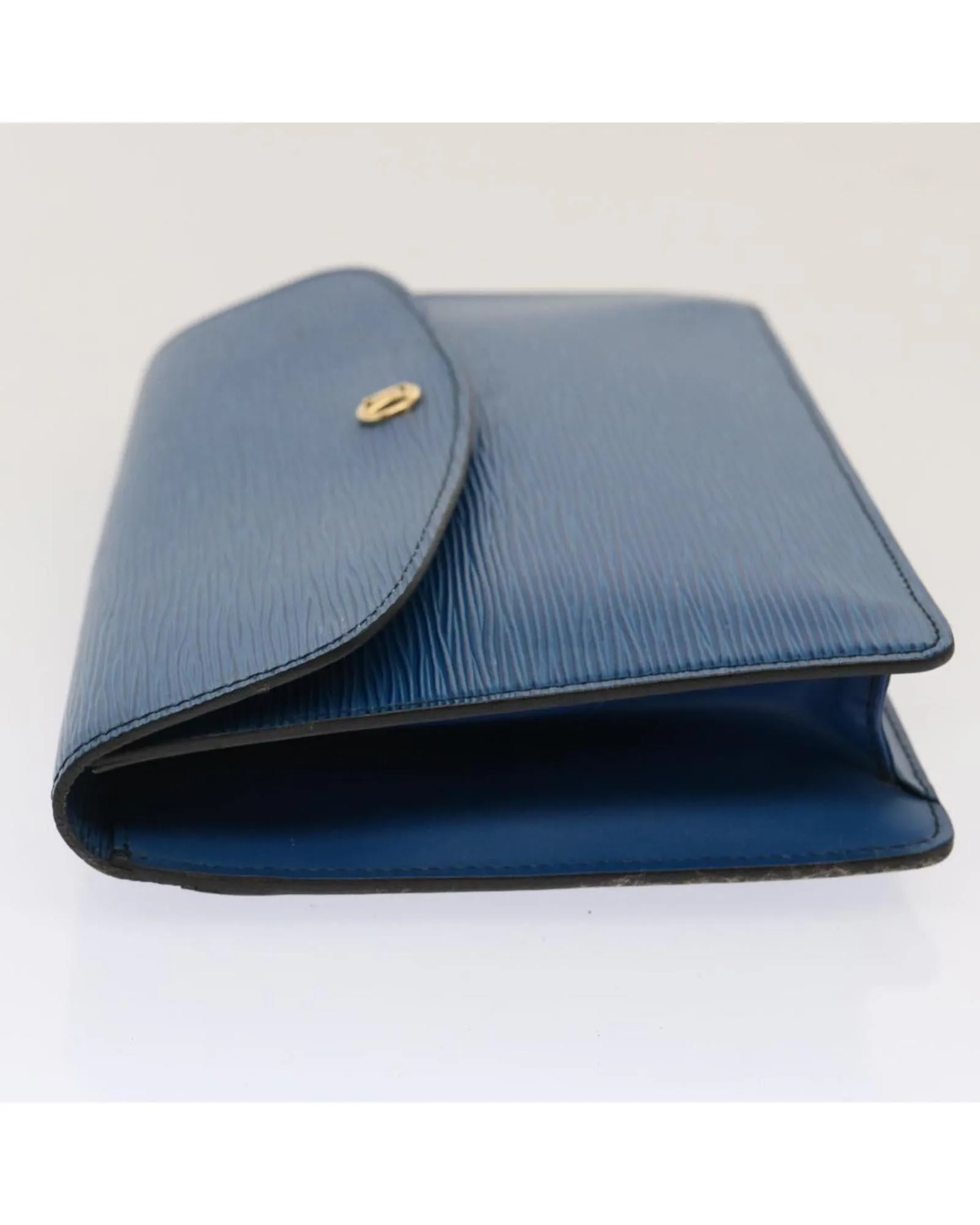 Blue Epi Leather Clutch Bag with Accessories - Rank BC