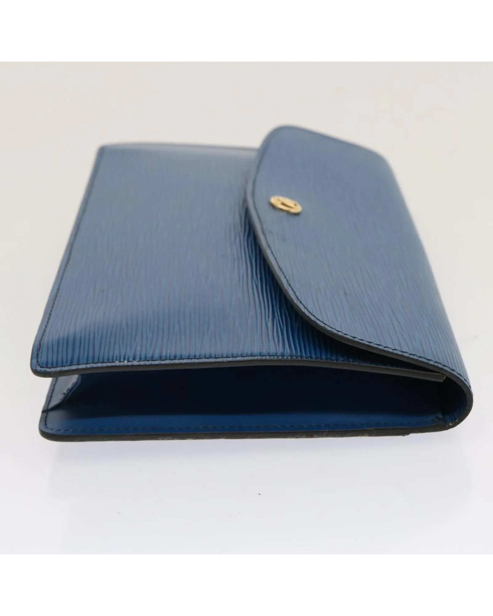 Blue Epi Leather Clutch Bag with Accessories - Rank BC