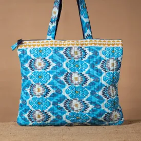 Blue - Handcrafted Quilted Shoulder Bag