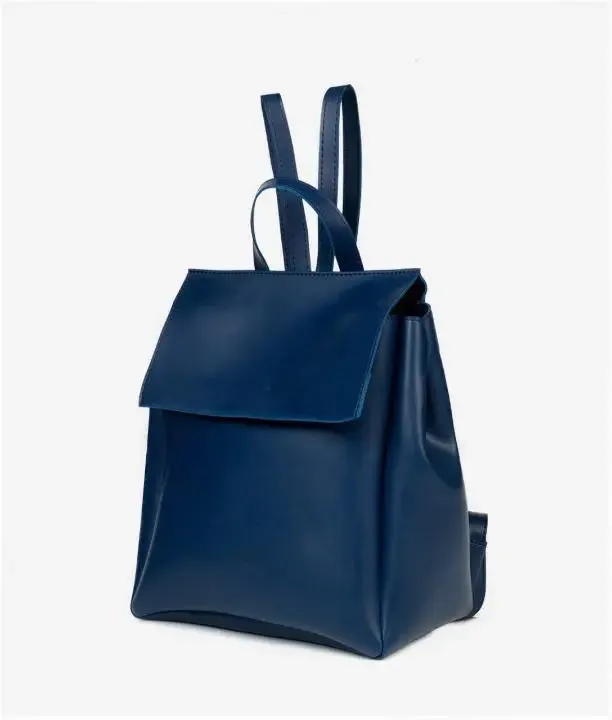 Blue Women Leather Backpacks 557