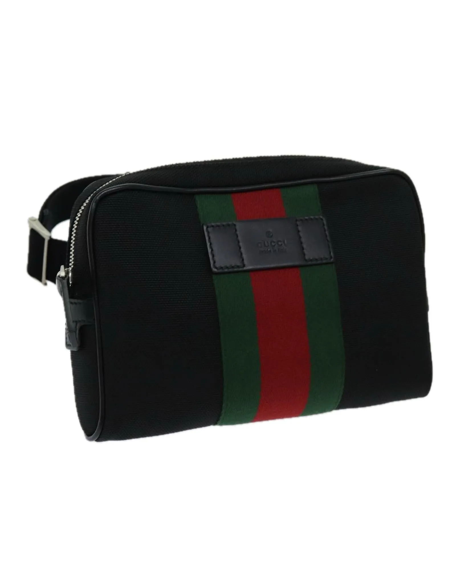 Canvas Waist Bag with Signature GUCCI Web Design