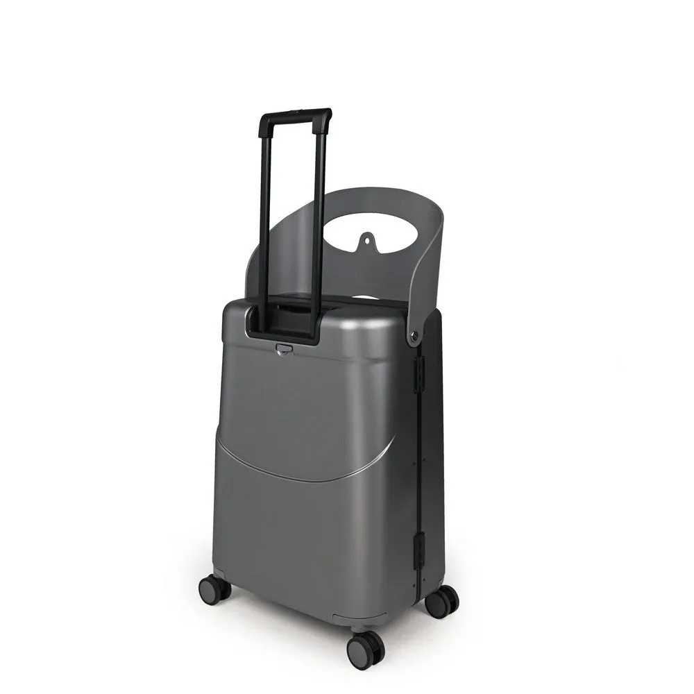 Charcoal Grey Ride-On Trolley Check-In Luggage 24 Inches