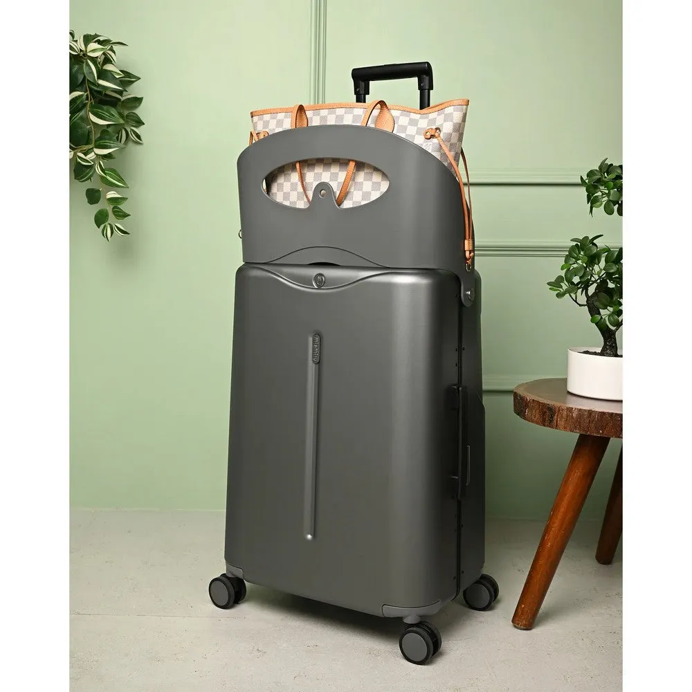 Charcoal Grey Ride-On Trolley Check-In Luggage 24 Inches