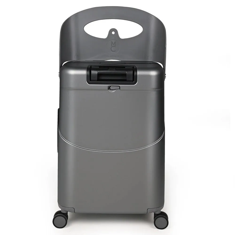 Charcoal Grey Ride-On Trolley Check-In Luggage 24 Inches