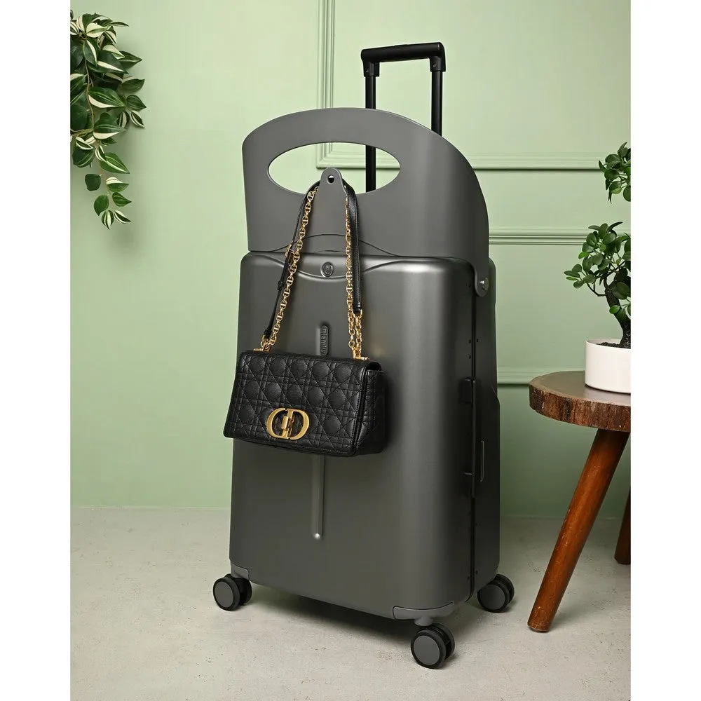 Charcoal Grey Ride-On Trolley Check-In Luggage 24 Inches