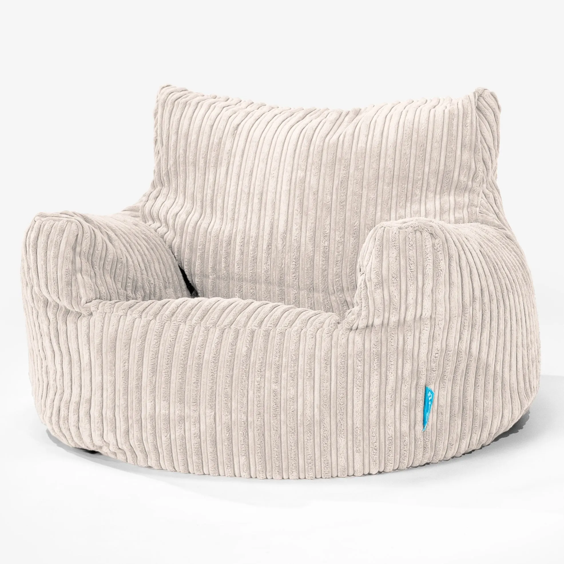 Children's Armchair Bean Bag 3-8 yr - Cord Ivory