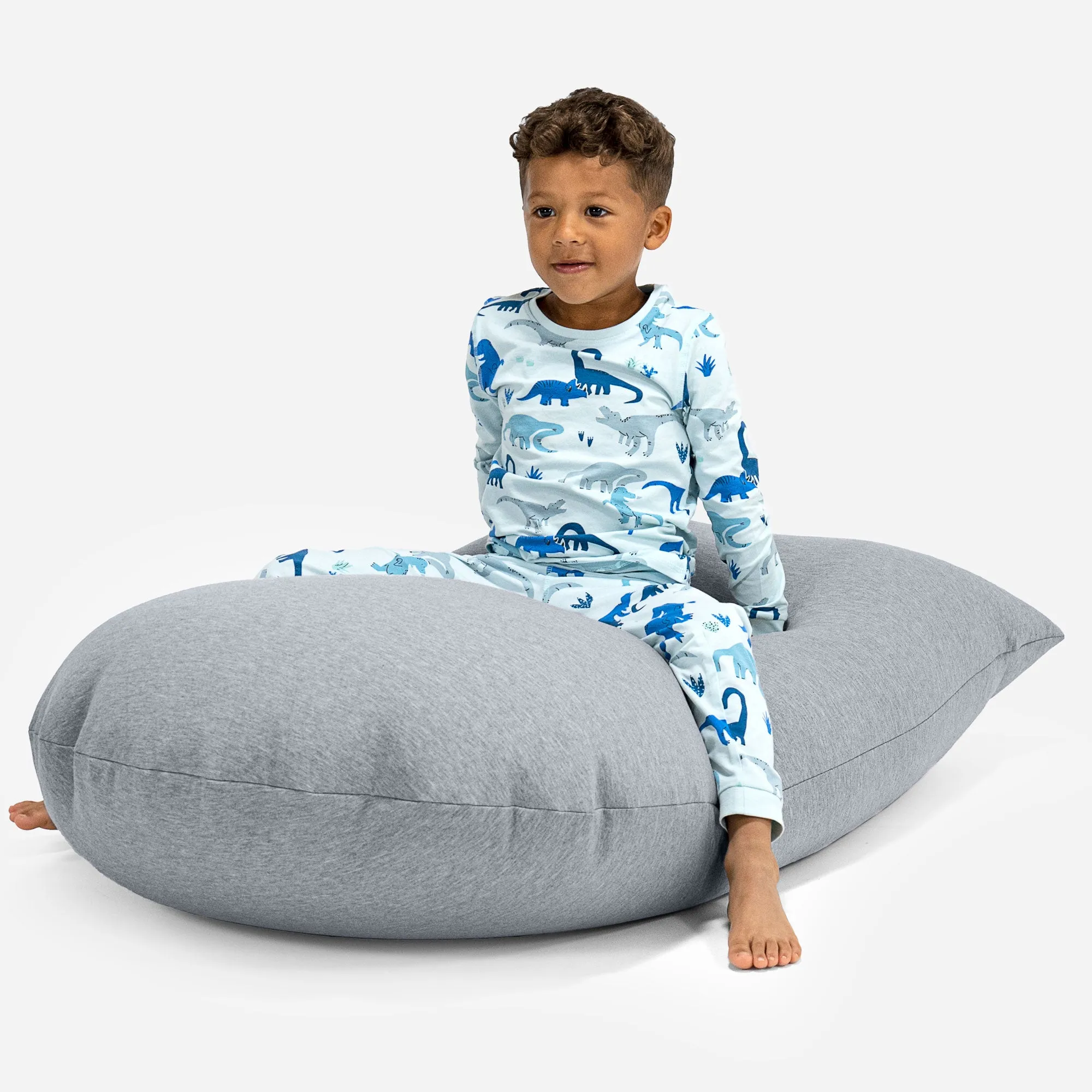 Children's Bean Bag Tall 2-6 yr - Stretchy Cotton Light Grey