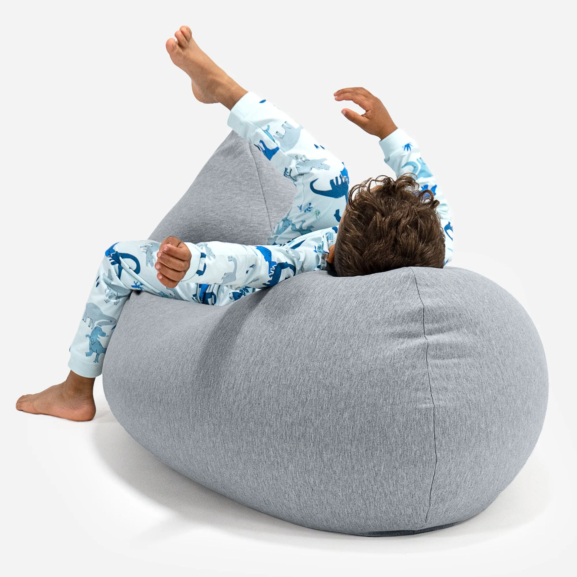 Children's Bean Bag Tall 2-6 yr - Stretchy Cotton Light Grey