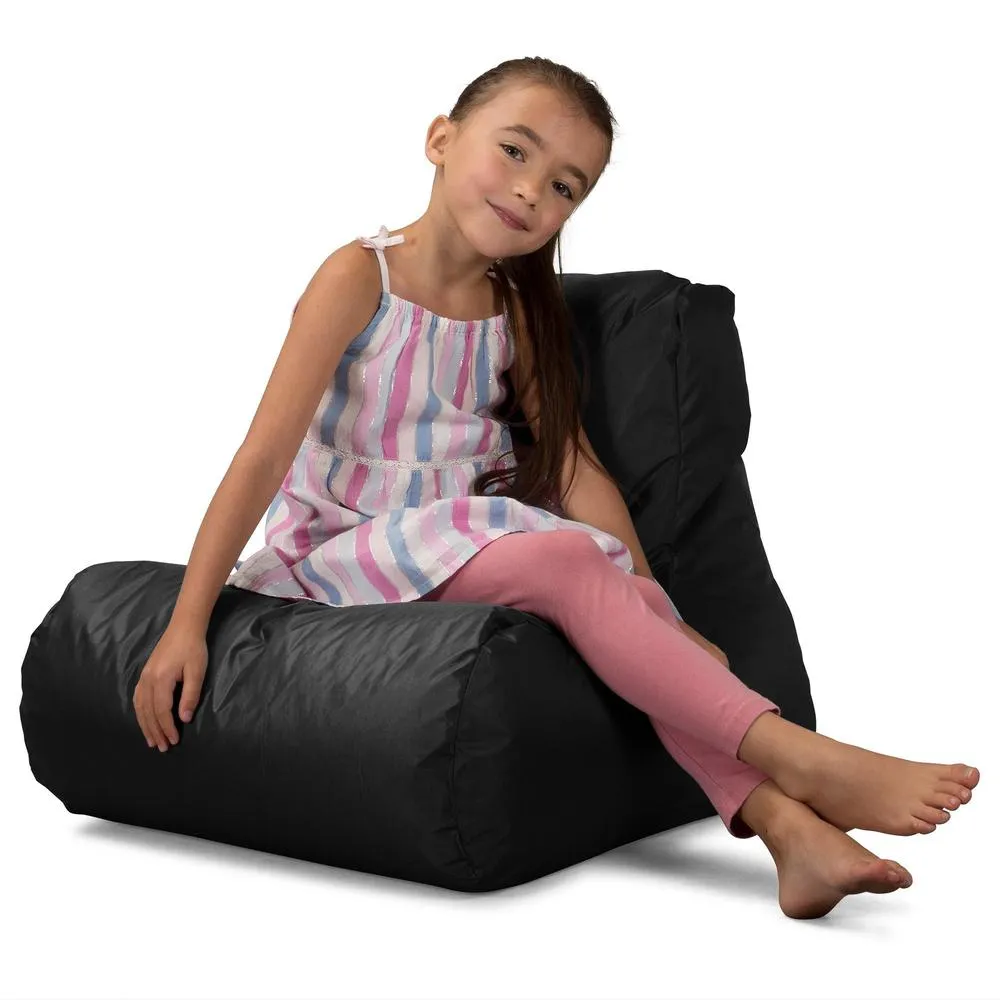 Children's Outdoor Lounger Beanbag 2-6 yr - SmartCanvas™ Black