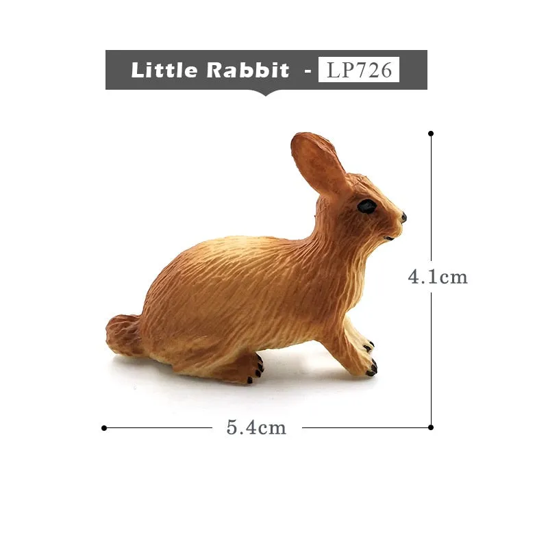 Christmas Fox Rabbit Squirrel Deer Dog Simulation Animal Model Figure Diy Cake Decoration Educational Toy Figurine Gift For Kids