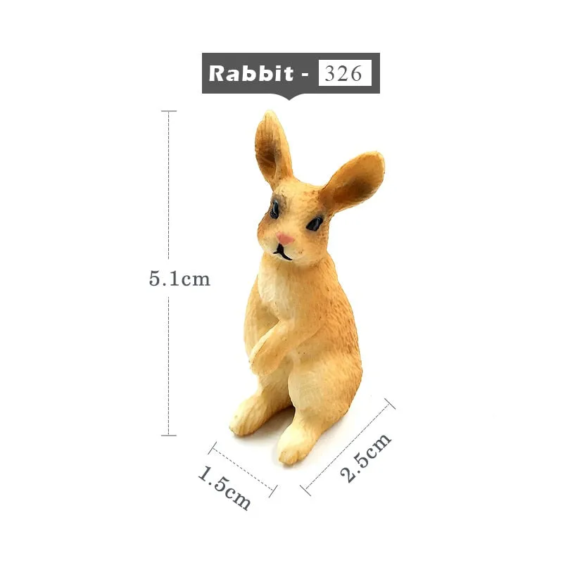 Christmas Fox Rabbit Squirrel Deer Dog Simulation Animal Model Figure Diy Cake Decoration Educational Toy Figurine Gift For Kids