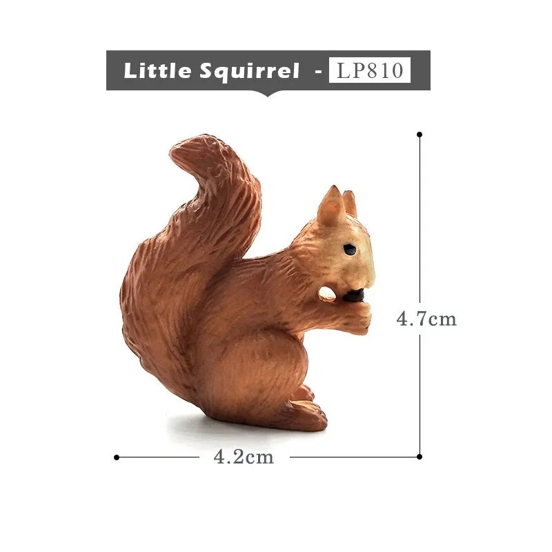 Christmas Fox Rabbit Squirrel Deer Dog Simulation Animal Model Figure Diy Cake Decoration Educational Toy Figurine Gift For Kids