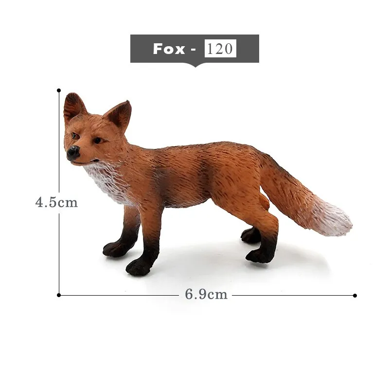 Christmas Fox Rabbit Squirrel Deer Dog Simulation Animal Model Figure Diy Cake Decoration Educational Toy Figurine Gift For Kids