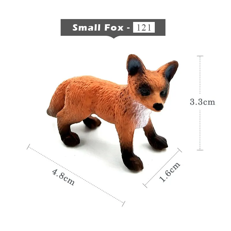 Christmas Fox Rabbit Squirrel Deer Dog Simulation Animal Model Figure Diy Cake Decoration Educational Toy Figurine Gift For Kids