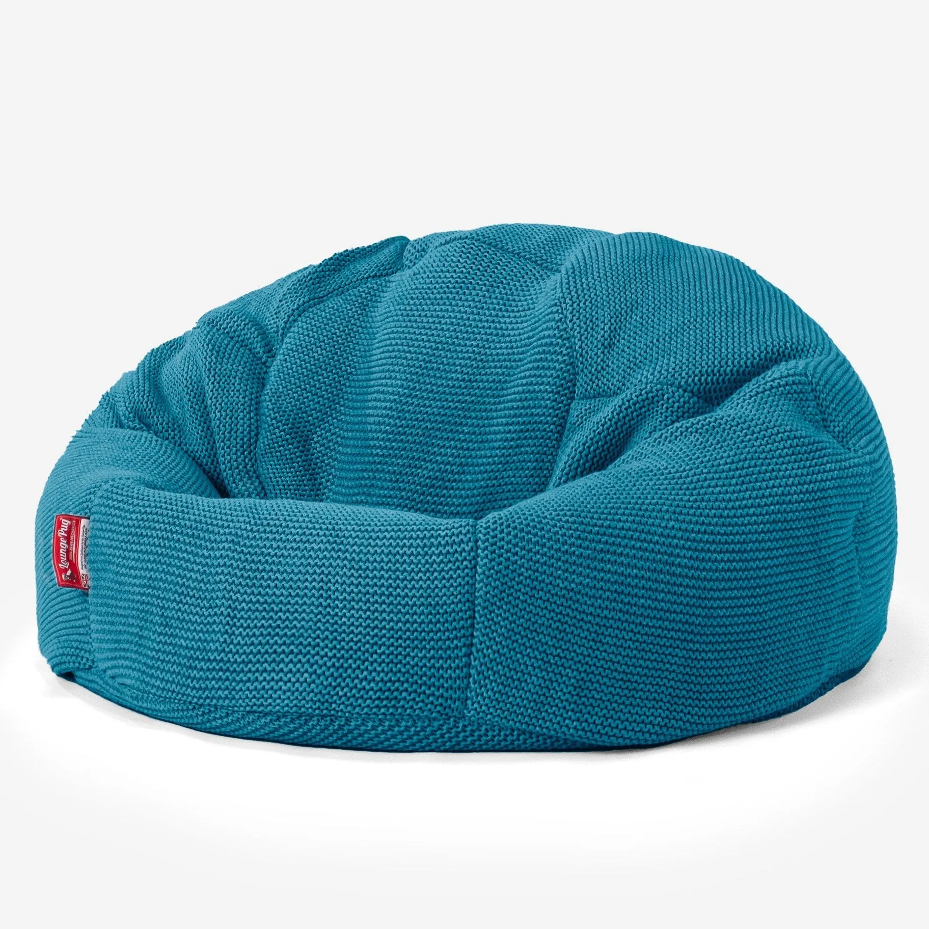 Classic Bean Bag Chair - Ellos Knitted Petrol Blue