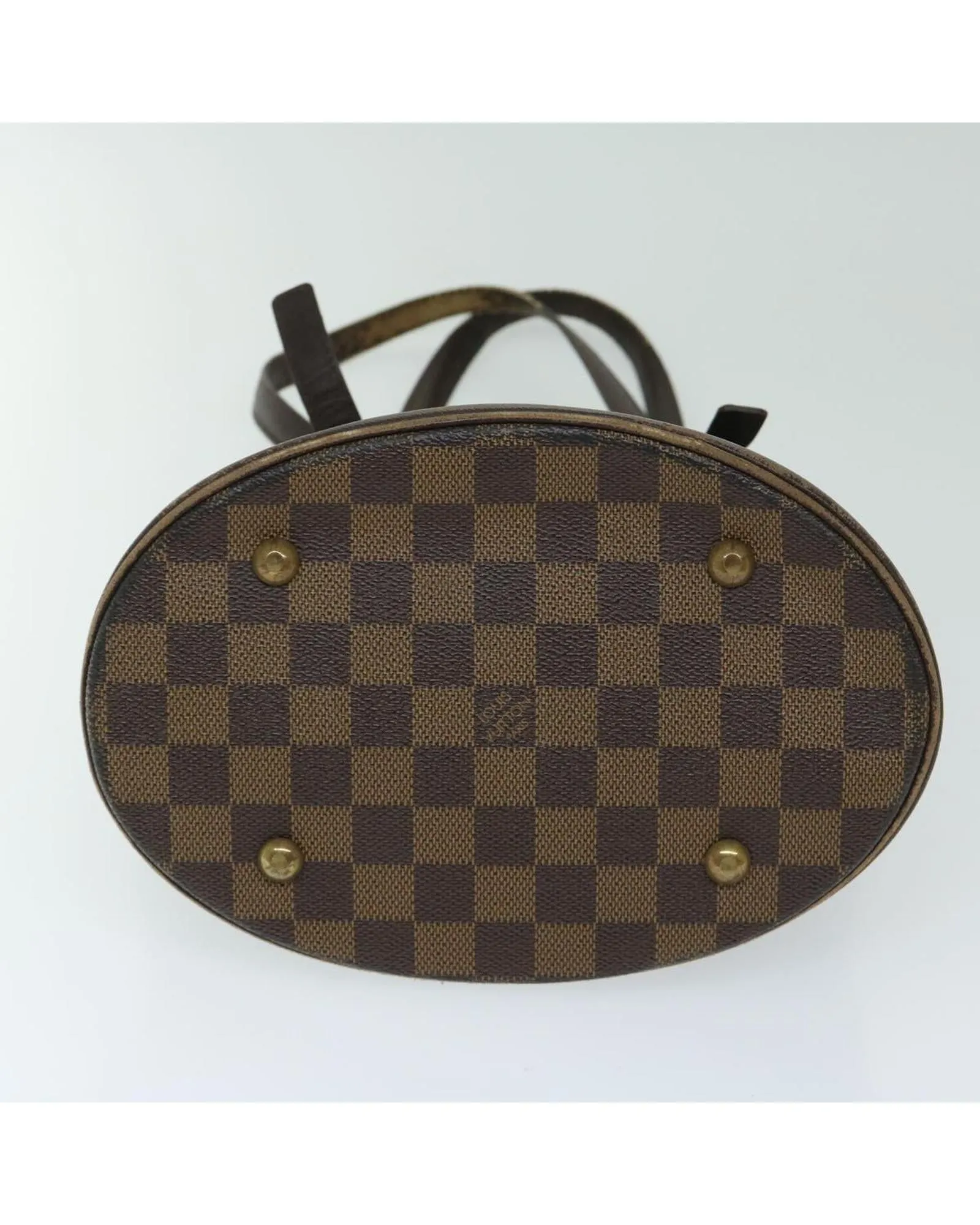 Damier Ebene Shoulder Bag with Adjustable Strap and Multiple Compartments