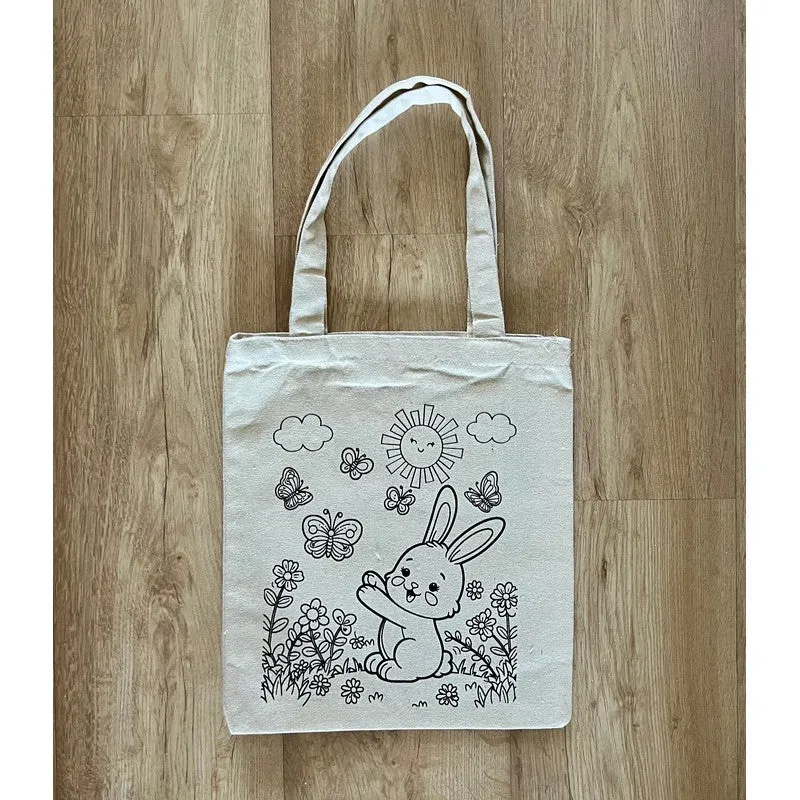 DIY Colouring Bunny Rabbit Tote Bag (3-6 Years)