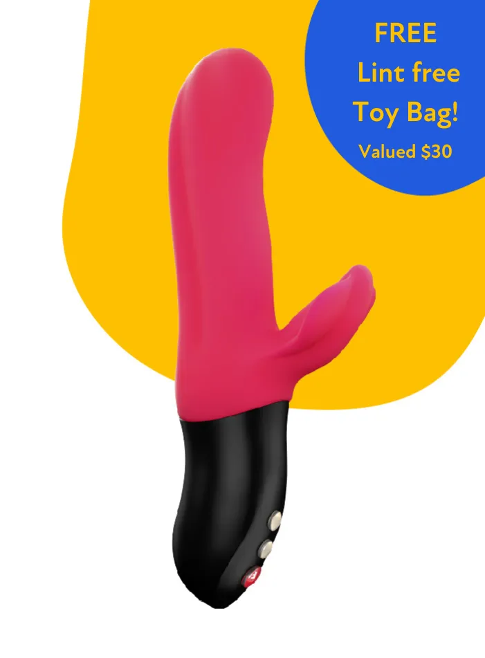 Fun Factory BI STRONIC FUSION Thrusting Rabbit Vibrator with free toy bag!