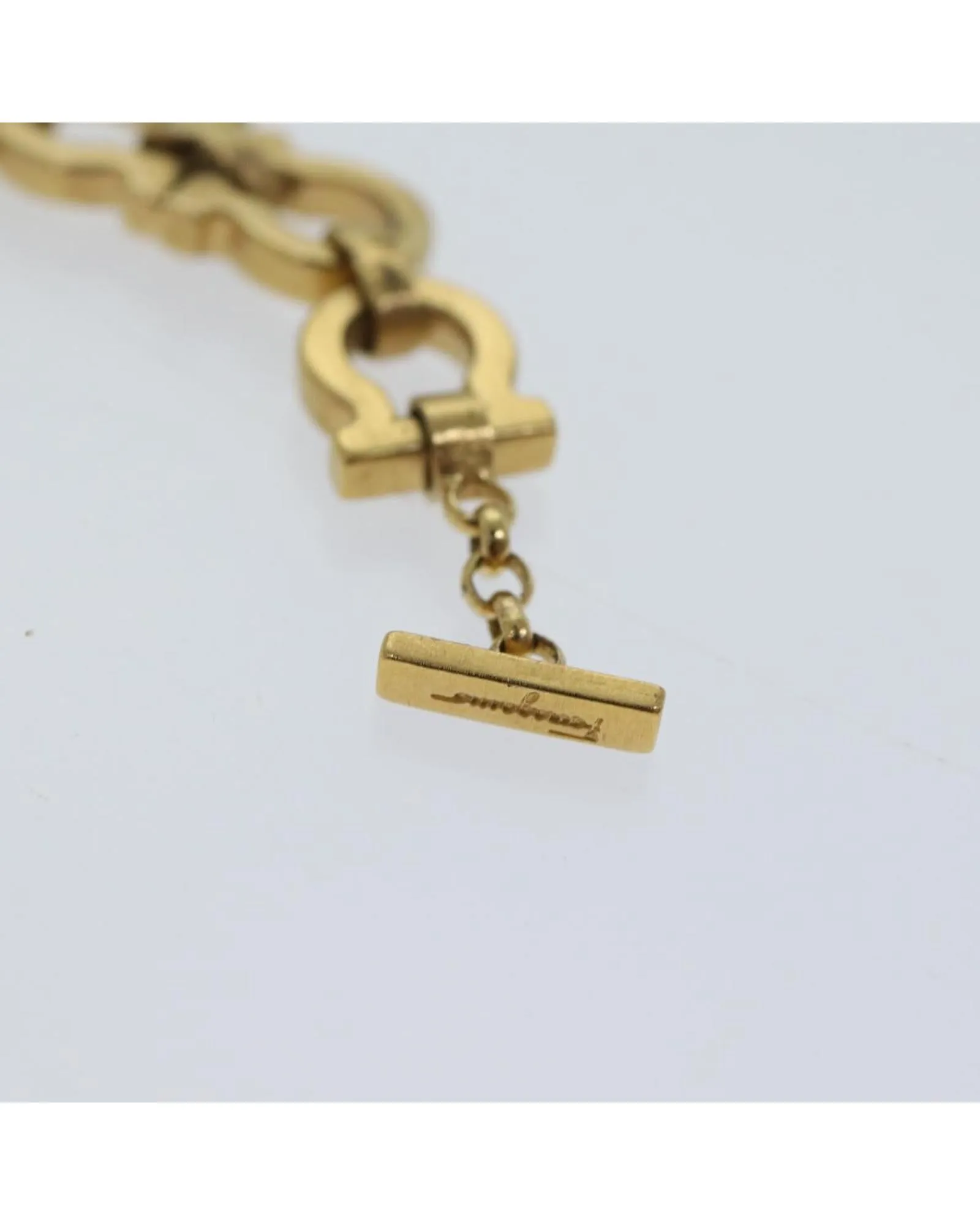 Gold Tone Metal Salvatore Ferragamo Bracelet