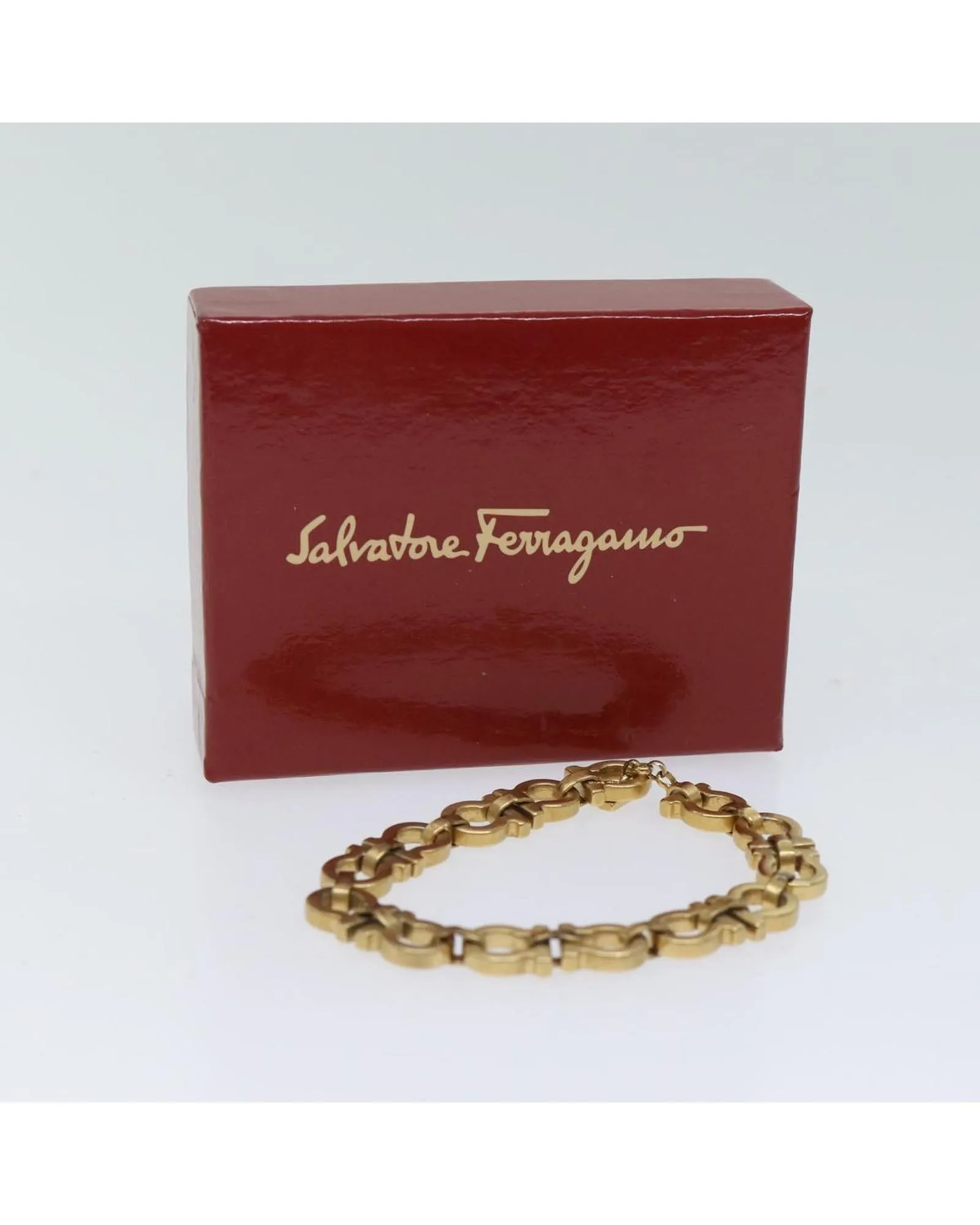 Gold Tone Metal Salvatore Ferragamo Bracelet