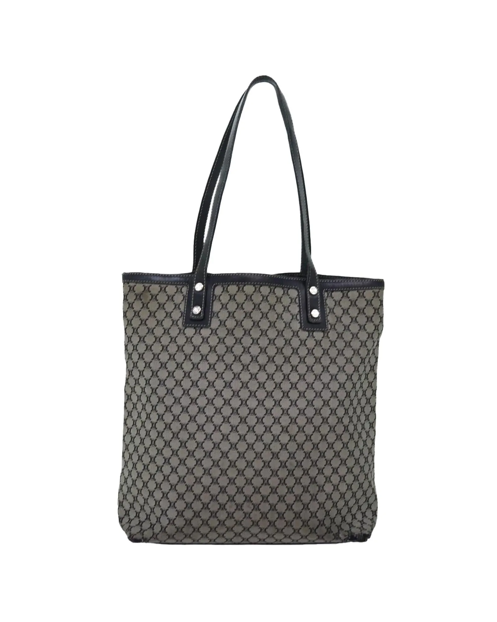 Gray Macadam Canvas Tote Bag with Accessories - Italy Made