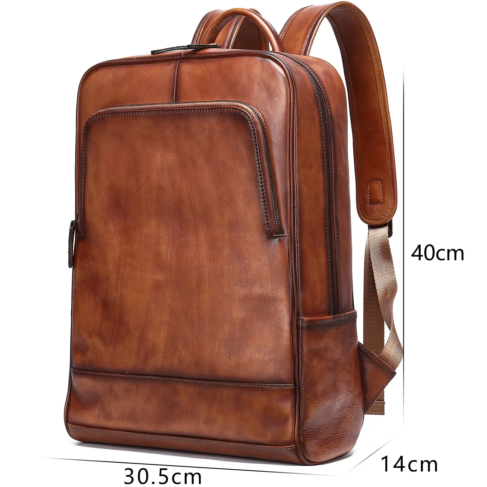 Handmade Leather Backpack Men's Laptop Backpack