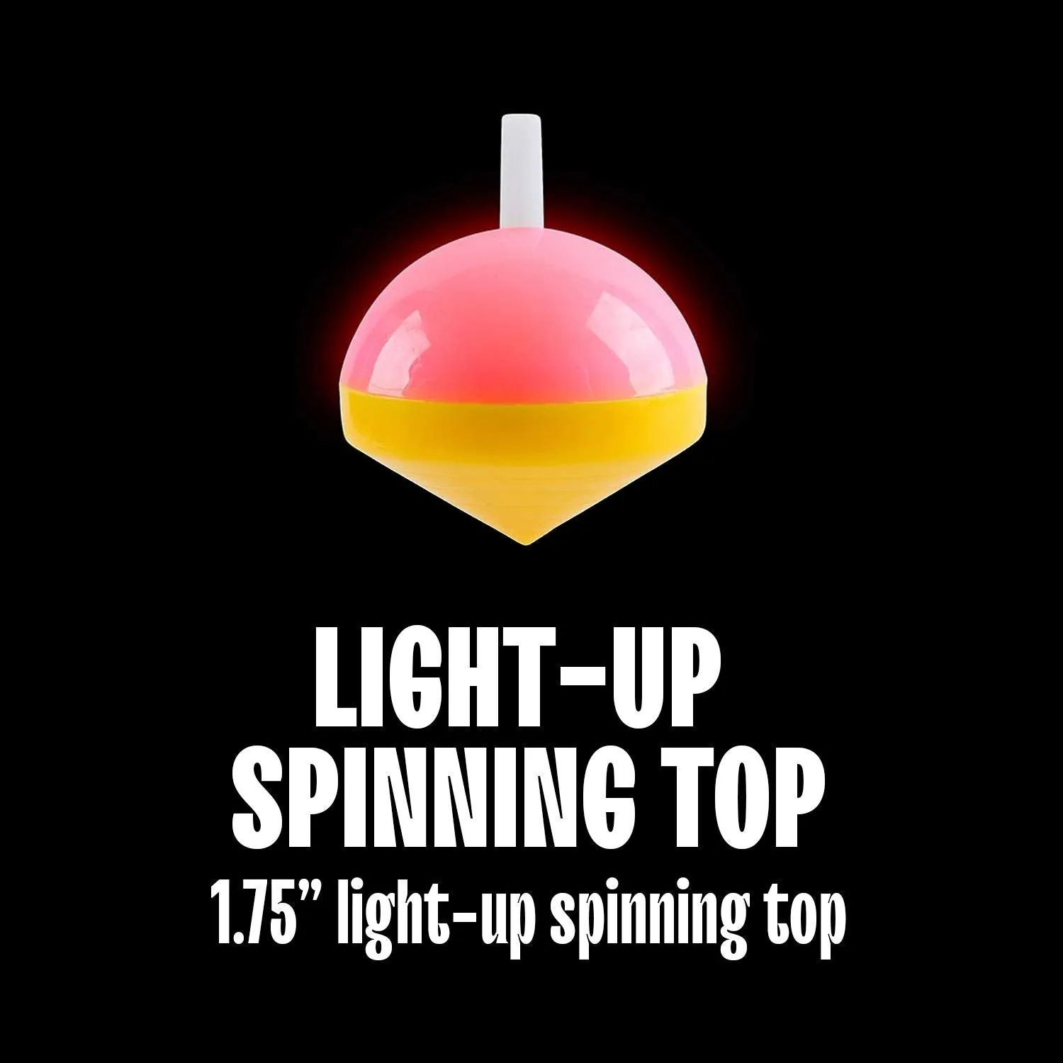 Kicko Light up Spinning Toy - 12 Pack - 1.75 Inch Spinning Tops in Glowing Rotating Lights