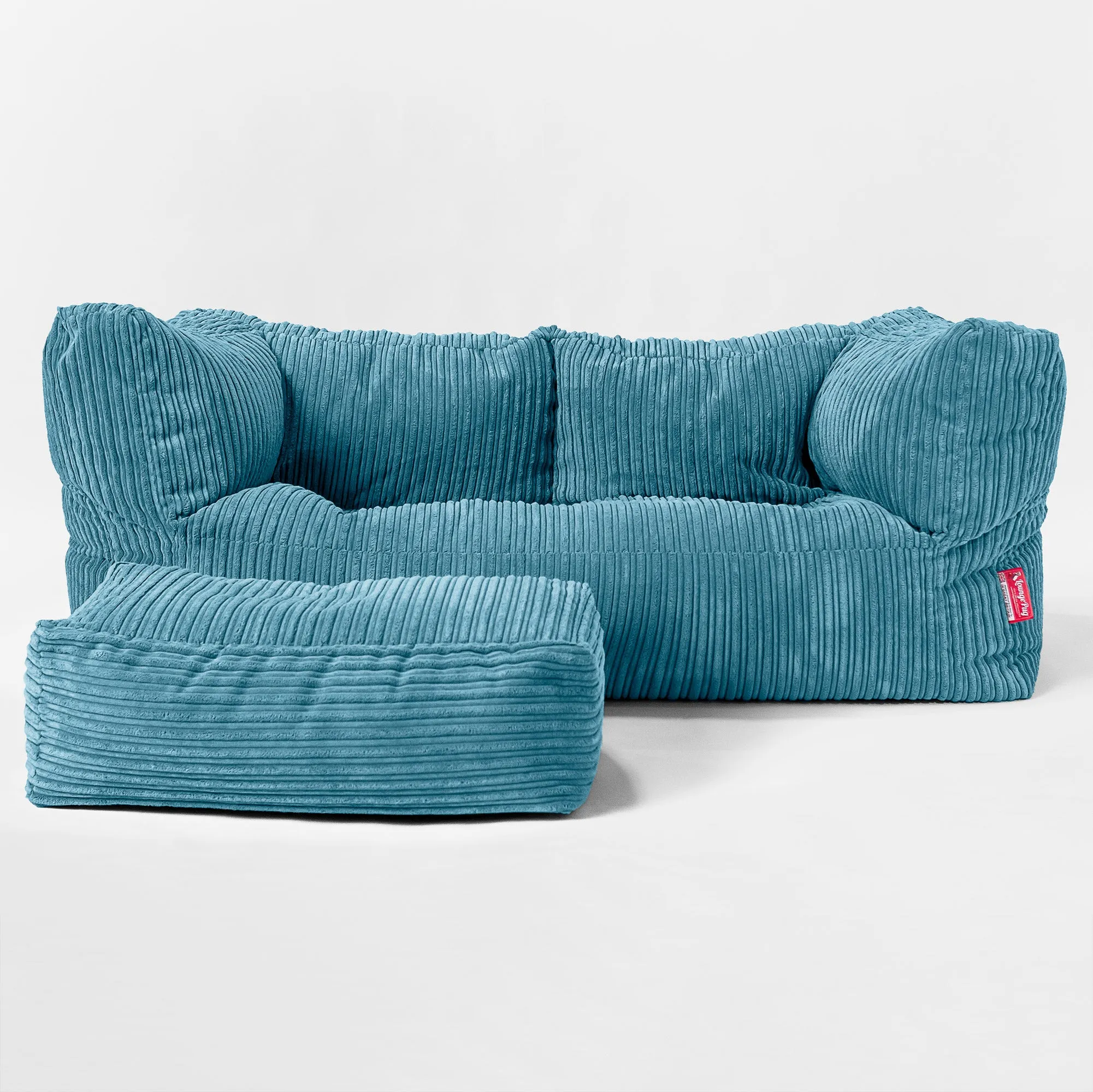 Kids Giant Albert Sofa 2 Seater 3-14 yr - Cord Aegean Blue