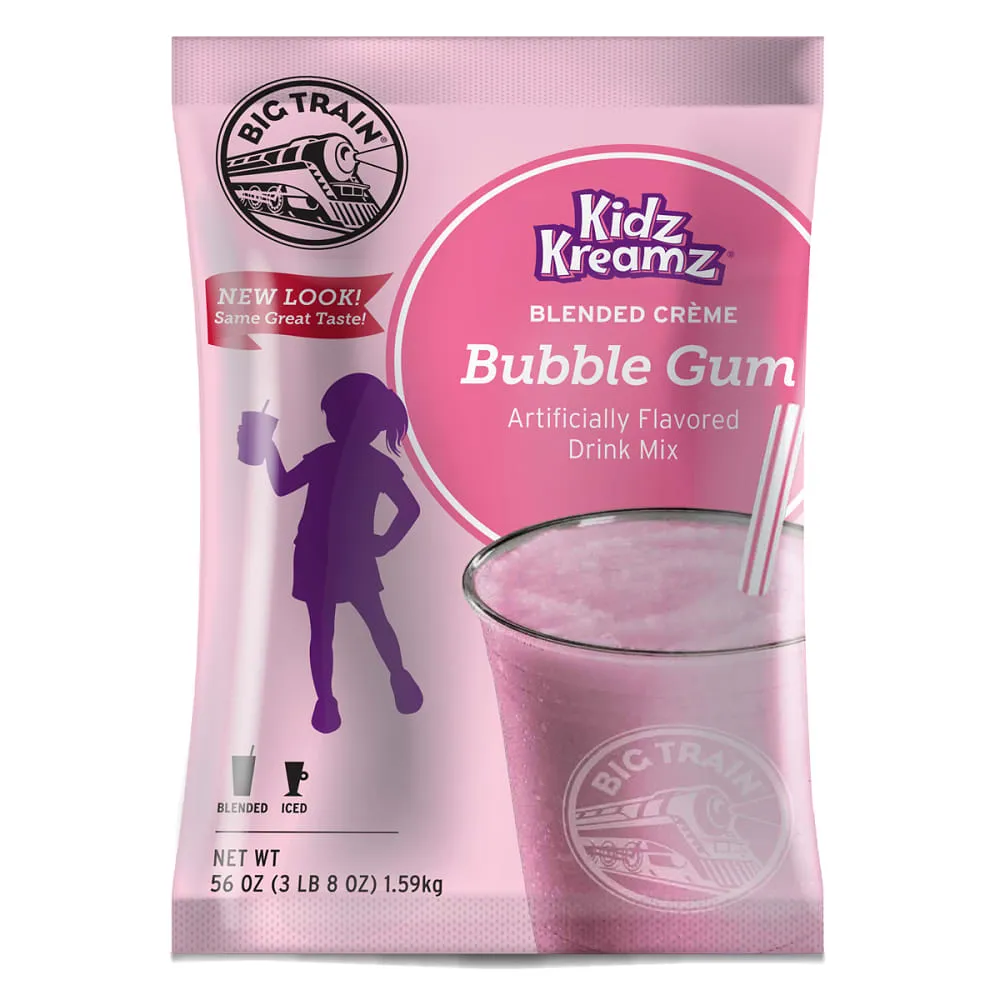 Kidz Kreamz Bubble Gum Blended Beverage Mix - 5 x 3.5lb Bags