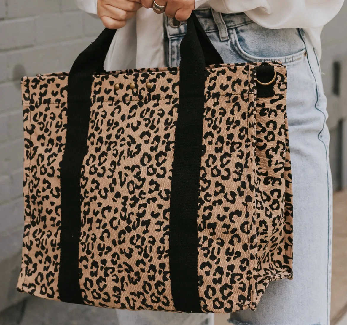 Leopard Crossbody Tote (2 Sizes)