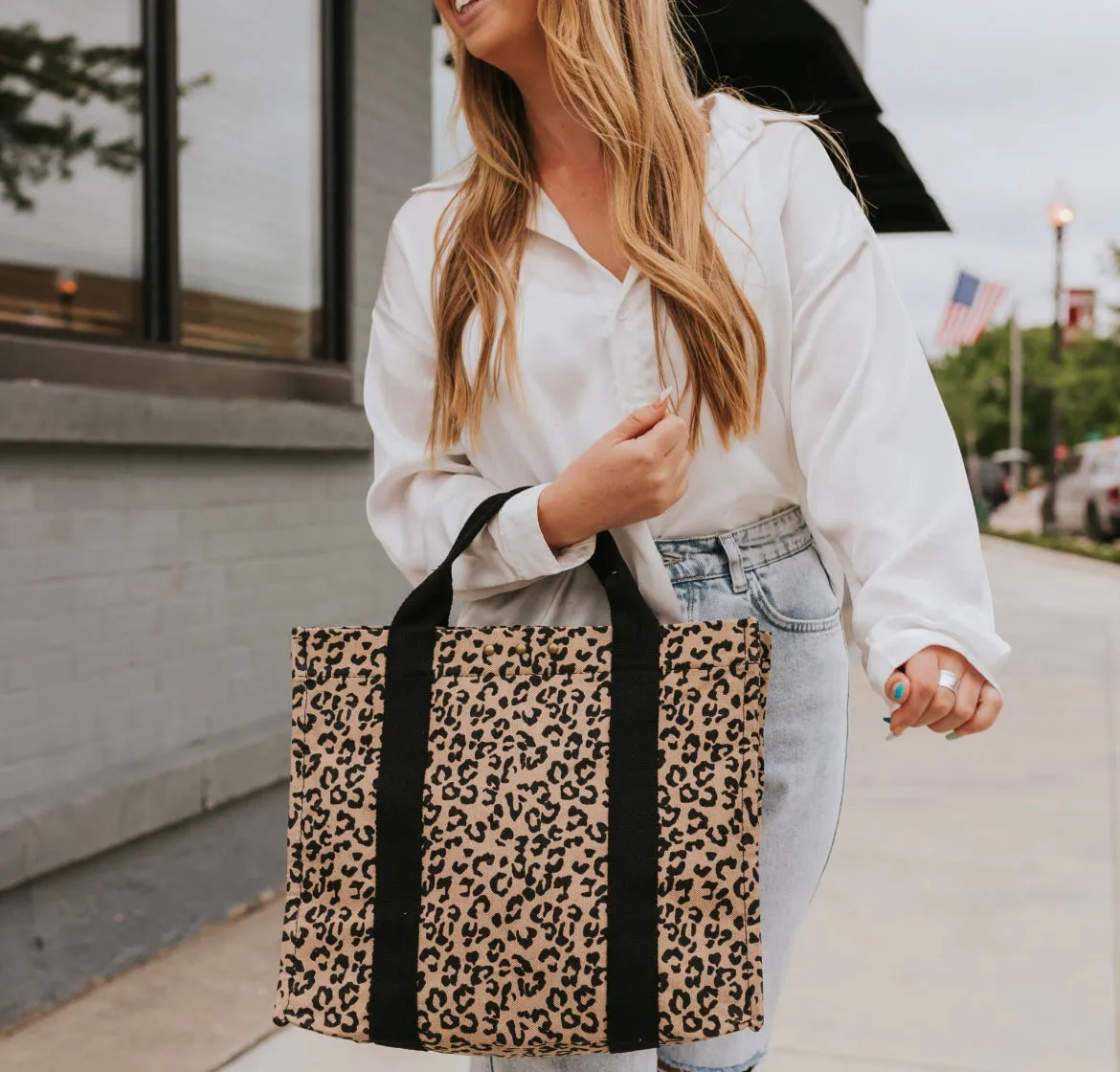 Leopard Crossbody Tote (2 Sizes)