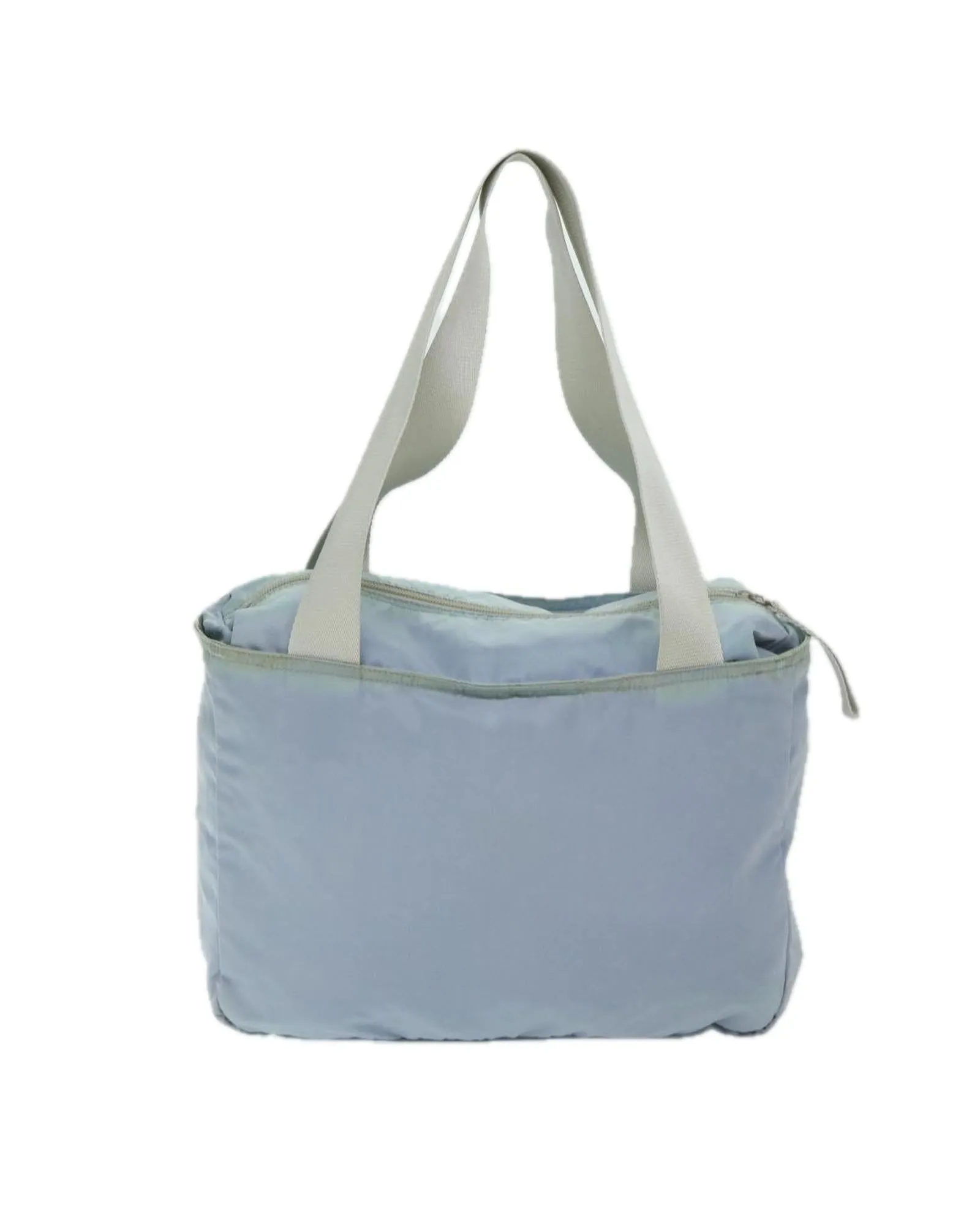 Light Blue Nylon Tote Bag with Accessories - Made in Italy