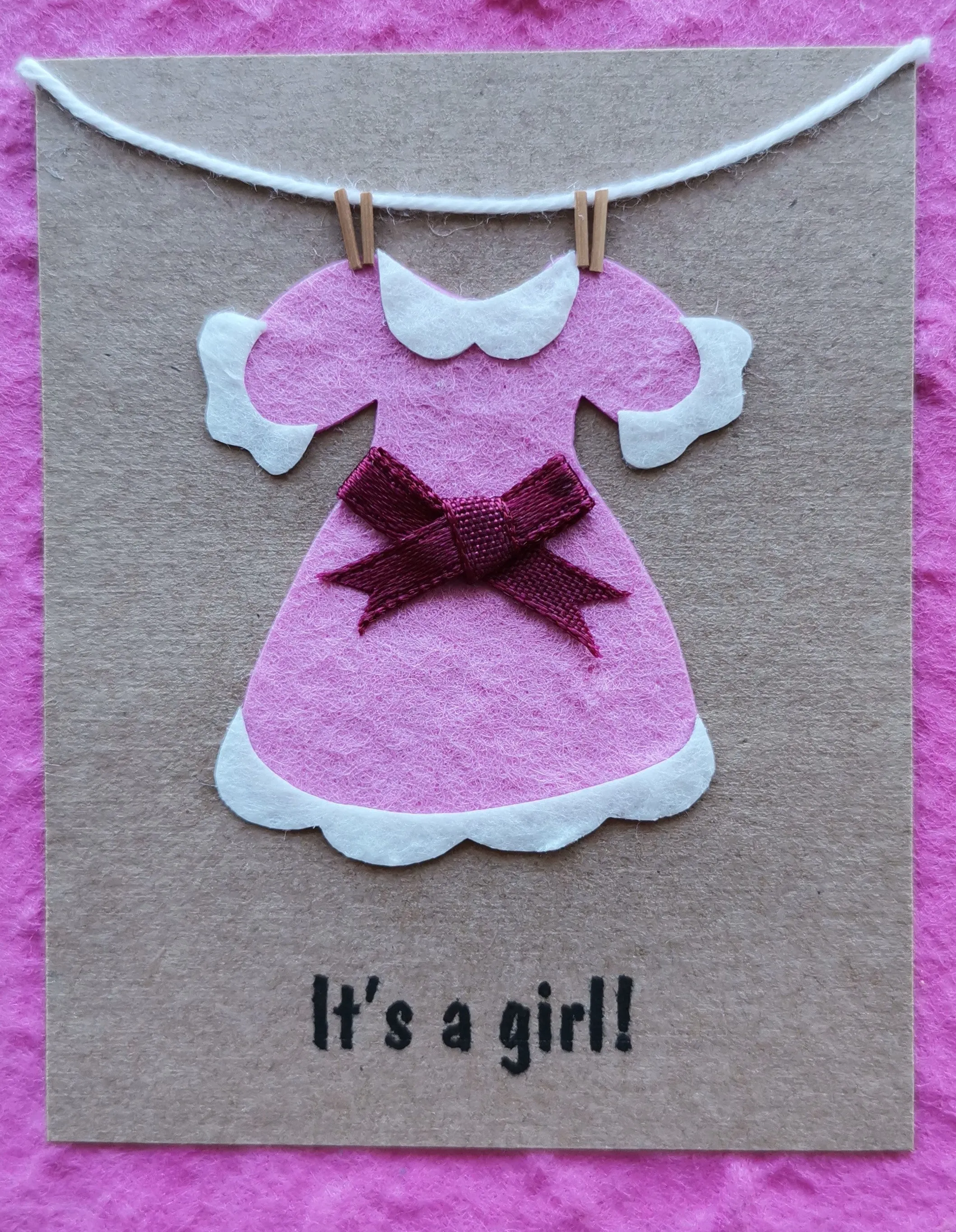 Mini Card: Clothesline Baby Girl (921)