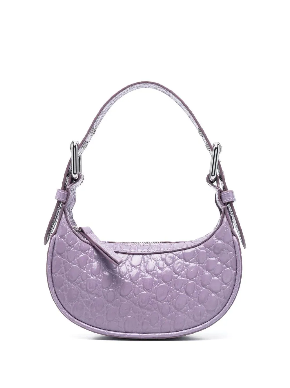 MINI SOHO PURPLE HAZE CIRCULAR CROCO EMBOSSED LEATHE