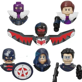 MOC  Compatible  The Falcon Winter Soldier Baron Zemo U.S.Agent Model Building Blocks MOC Bricks Set  toys Kids