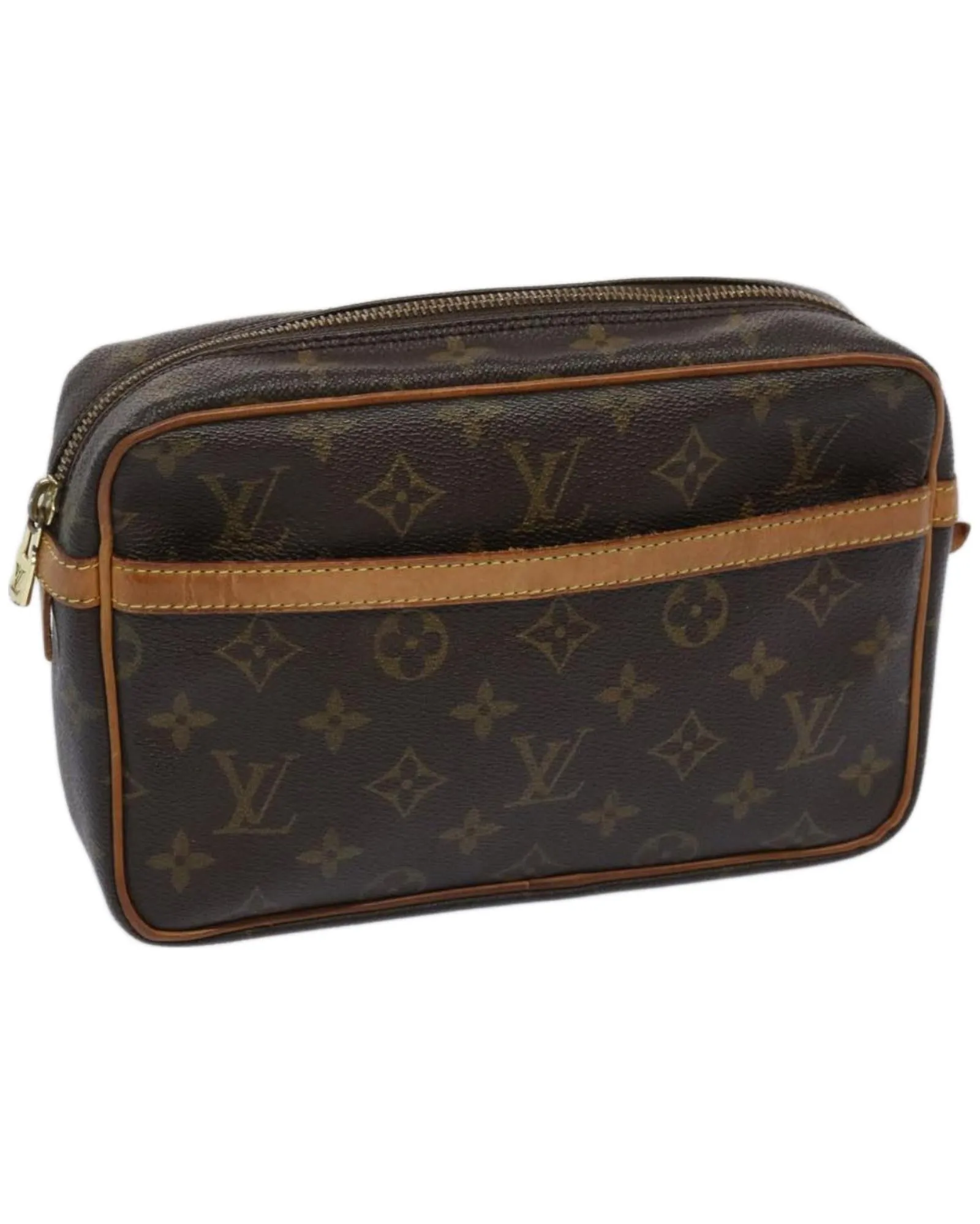 Monogram Canvas Clutch Bag with Accessories - Authentic LV Item Made in France Rank C