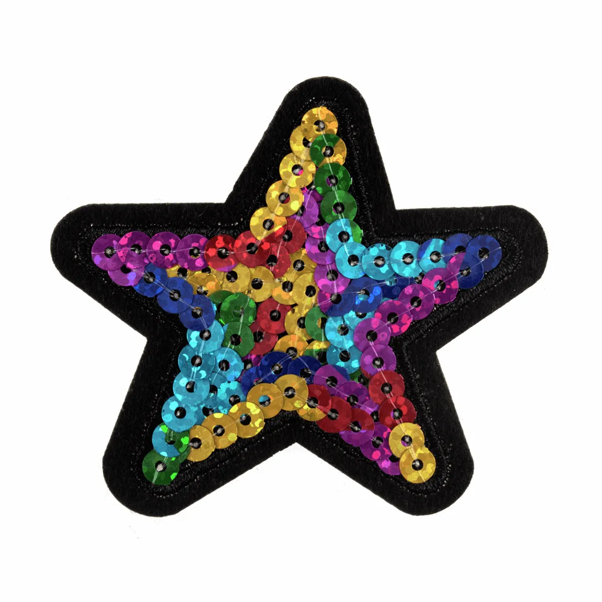 Multi sequin Star - Iron -On & Sew-On Patch