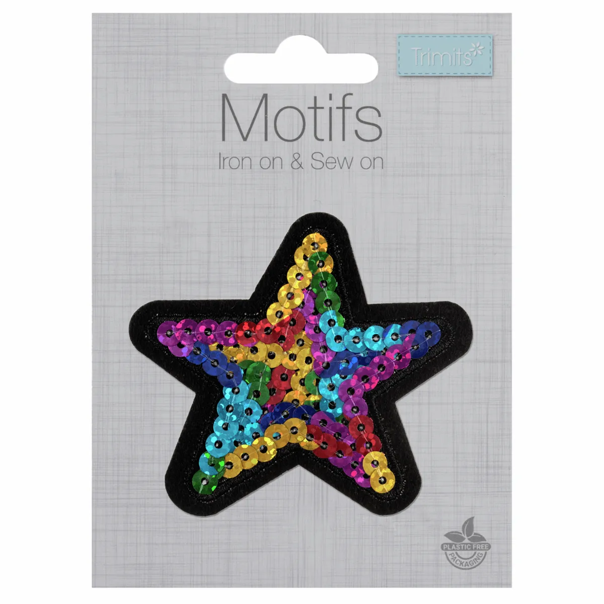 Multi sequin Star - Iron -On & Sew-On Patch