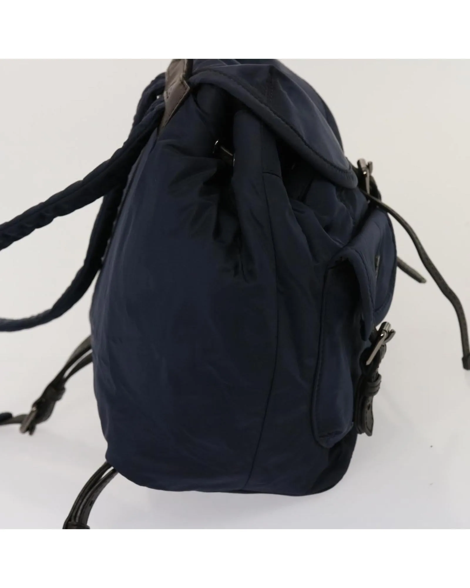 Navy Nylon Backpack with Accessory